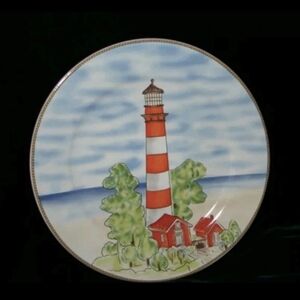 Royal Norfolk Light House Plate Lighthouses red and white lighthouse